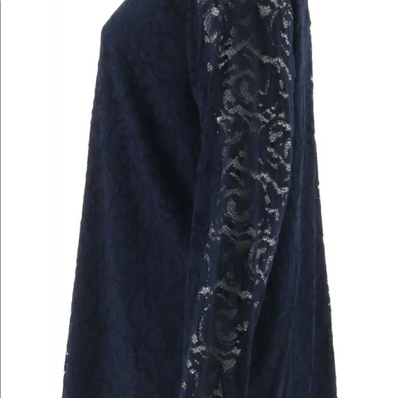 3/$30~ EUC Isaac Mizrahi live large navy lace - Picture 2 of 3